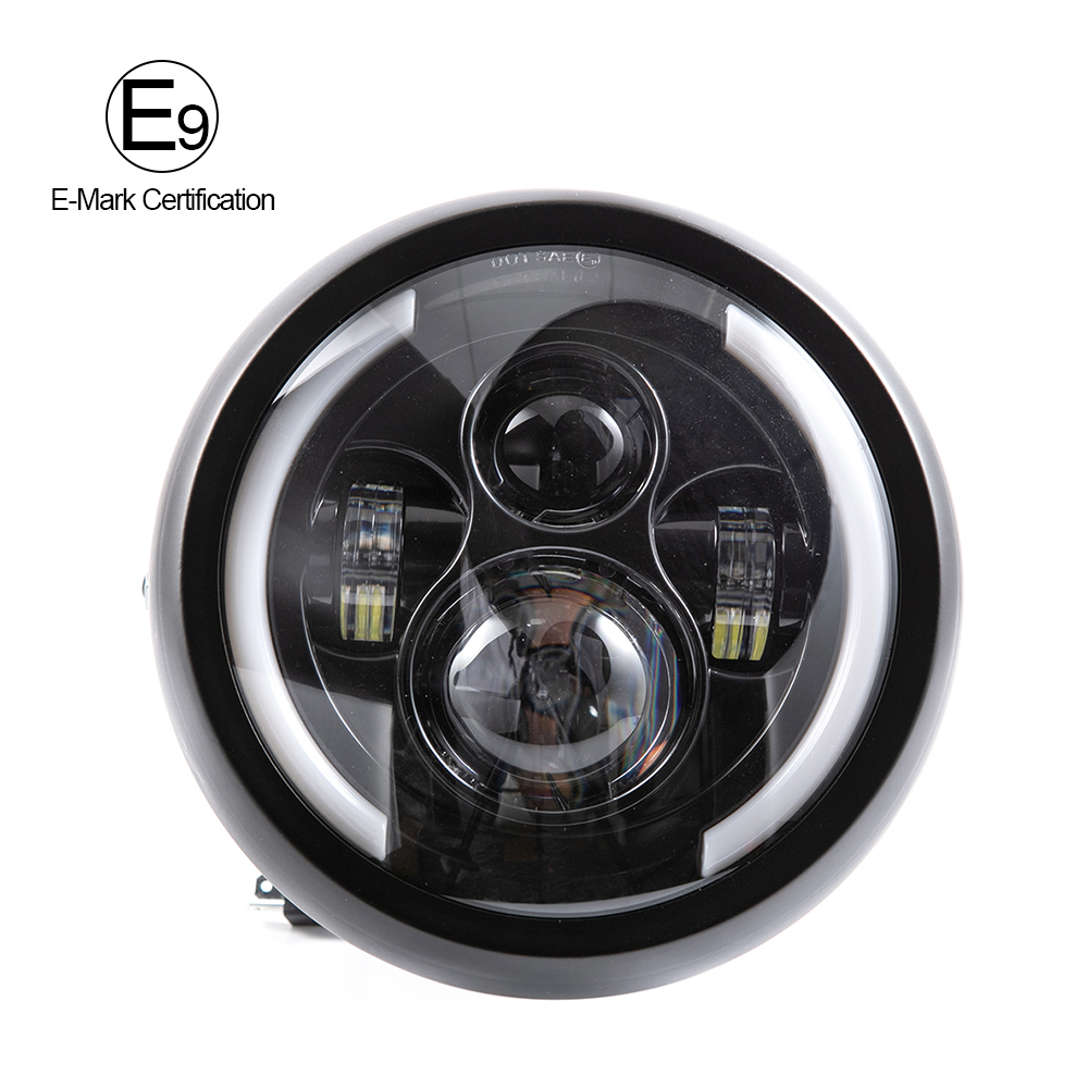 كشافات أمامية Led للدراجة النا - مراجعة Universal Motorcycle Led Headlight Projector وسعره