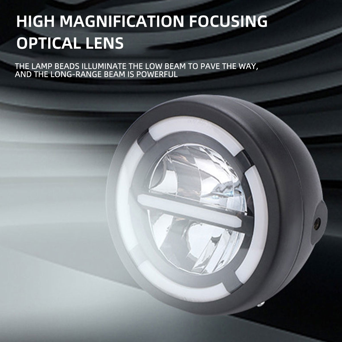 مصباح أمامي LED للسيارات والدر - مراجعة Universal Motorcycle Led Headlight Projector وسعره